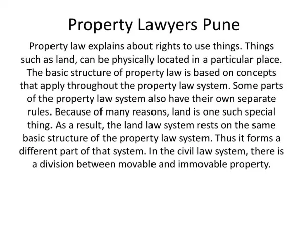 Property Lawyers Pune