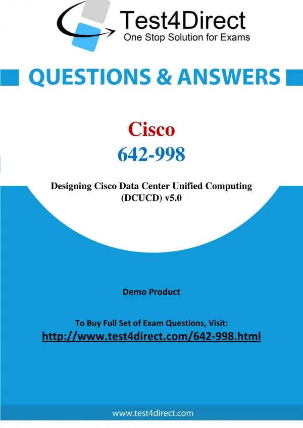 Cisco 642-998 Exam Questions
