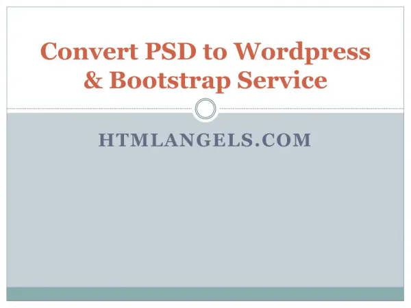 Convert Psd to Pootstrap - htmlangles