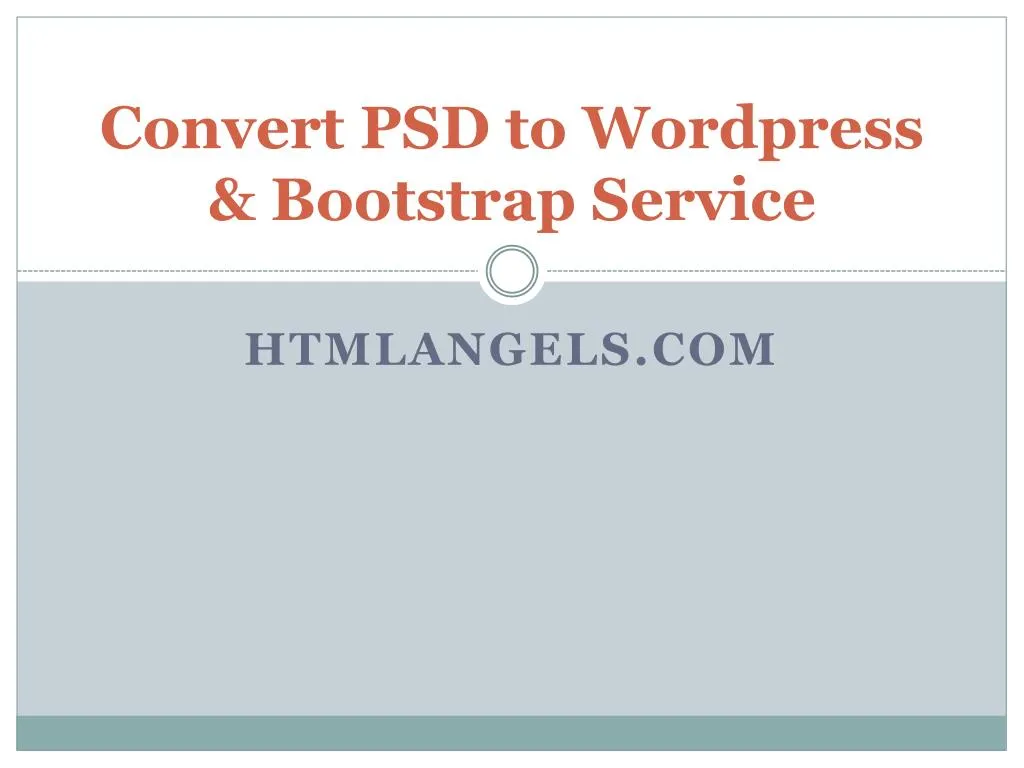 convert psd to wordpress bootstrap service