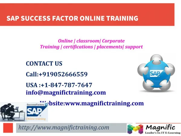 SAP SUCCESS FACTOR ONLINE TRAINING IN GERMANY