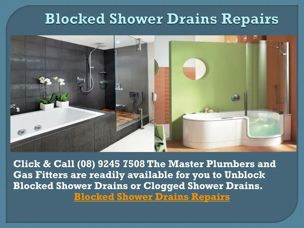 blocked shower drains repairs