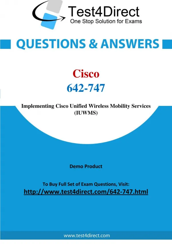 Cisco 642-747 Exam - Updated Questions