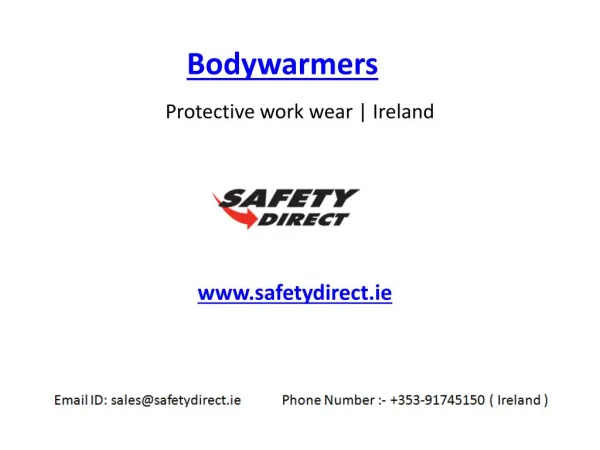 New Bodywarmers in Ireland at SafetyDirect.ie
