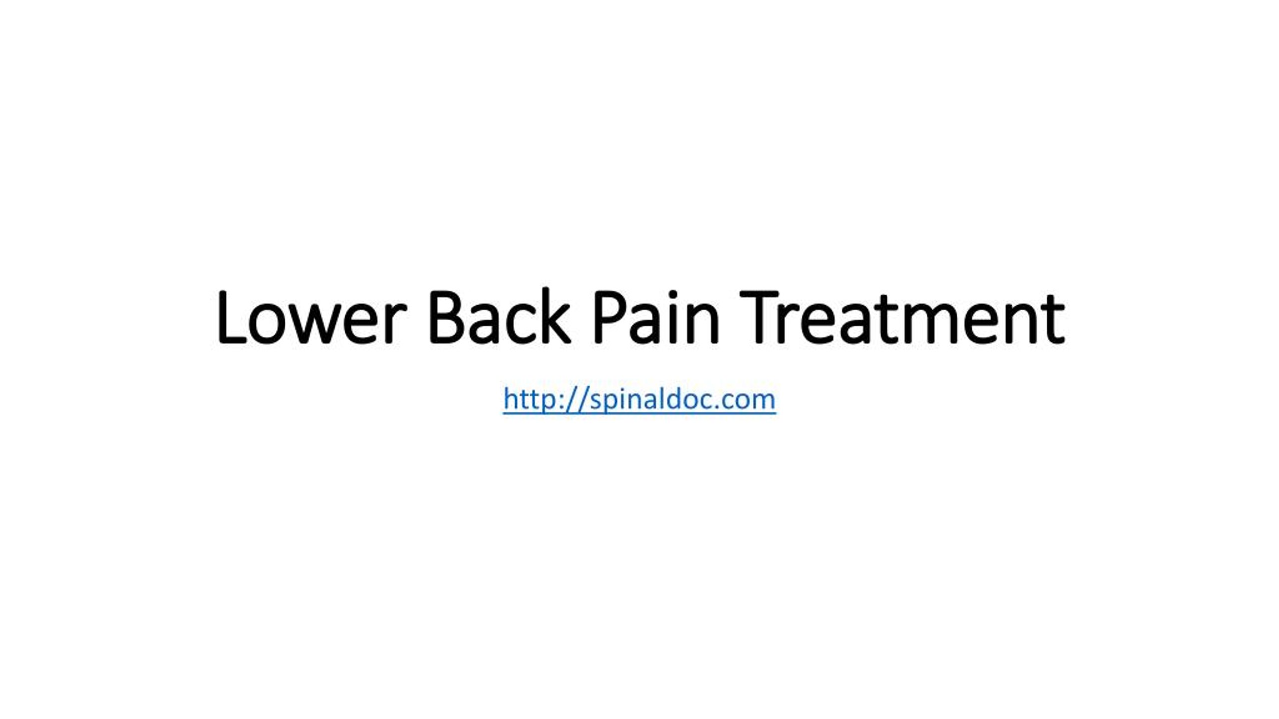 PPT - Lower Back Pain Treatment PowerPoint Presentation, free download ...