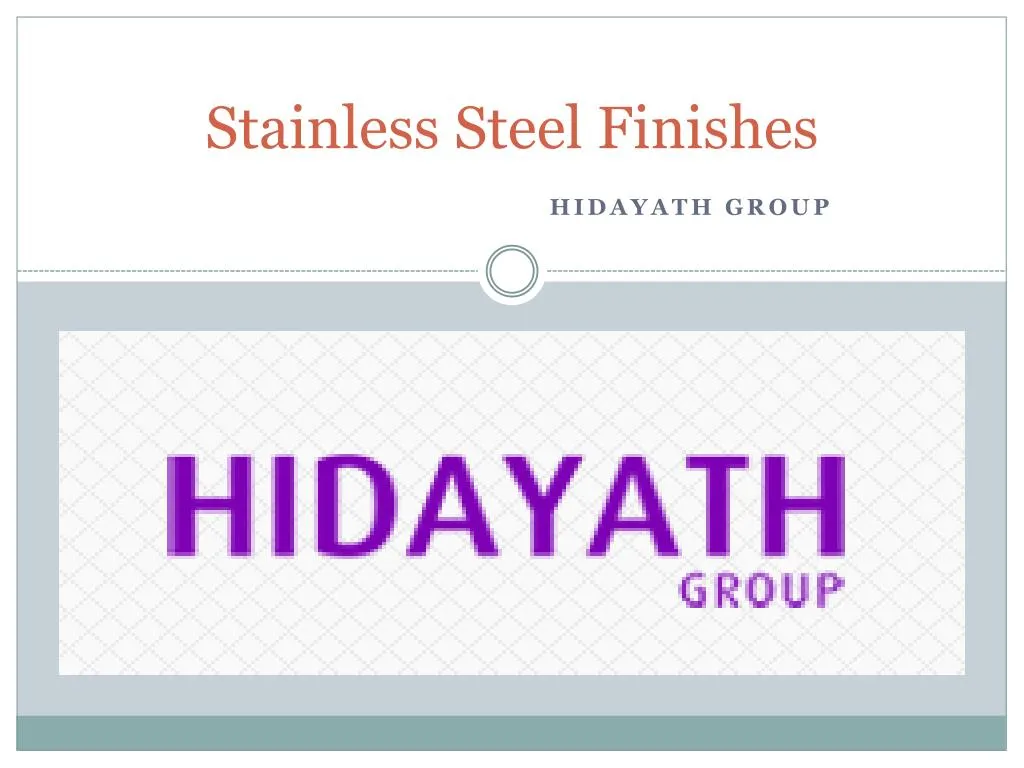 stainless steel finishes