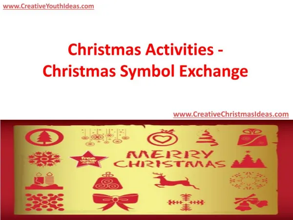 Christmas Activities - Christmas Symbol Exchange