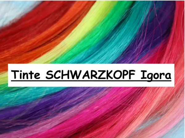 tinte schwarzkopf igora