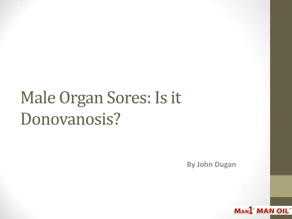 male organ sores is it donovanosis