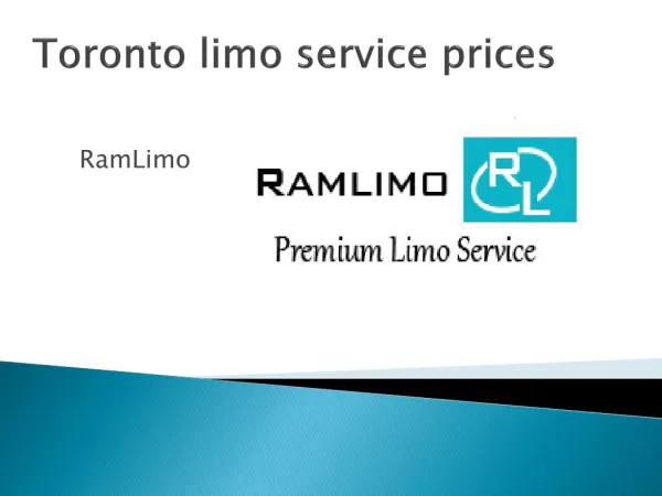 Toronto limo service prices