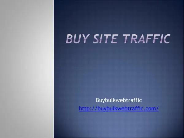 Buy Site Traffic To Increase Your Sales