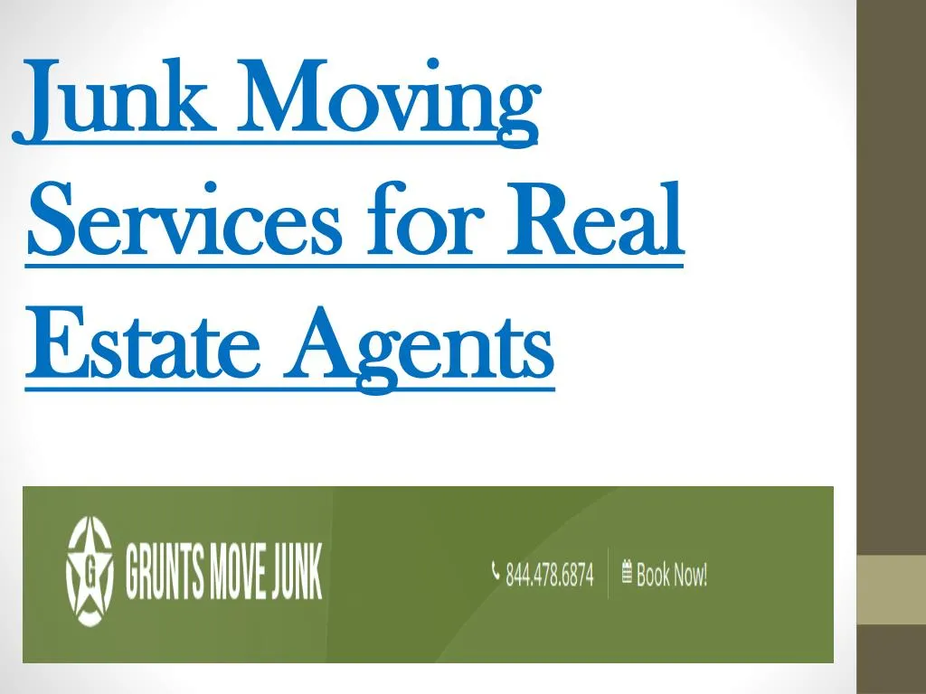 junk moving services for real estate agents