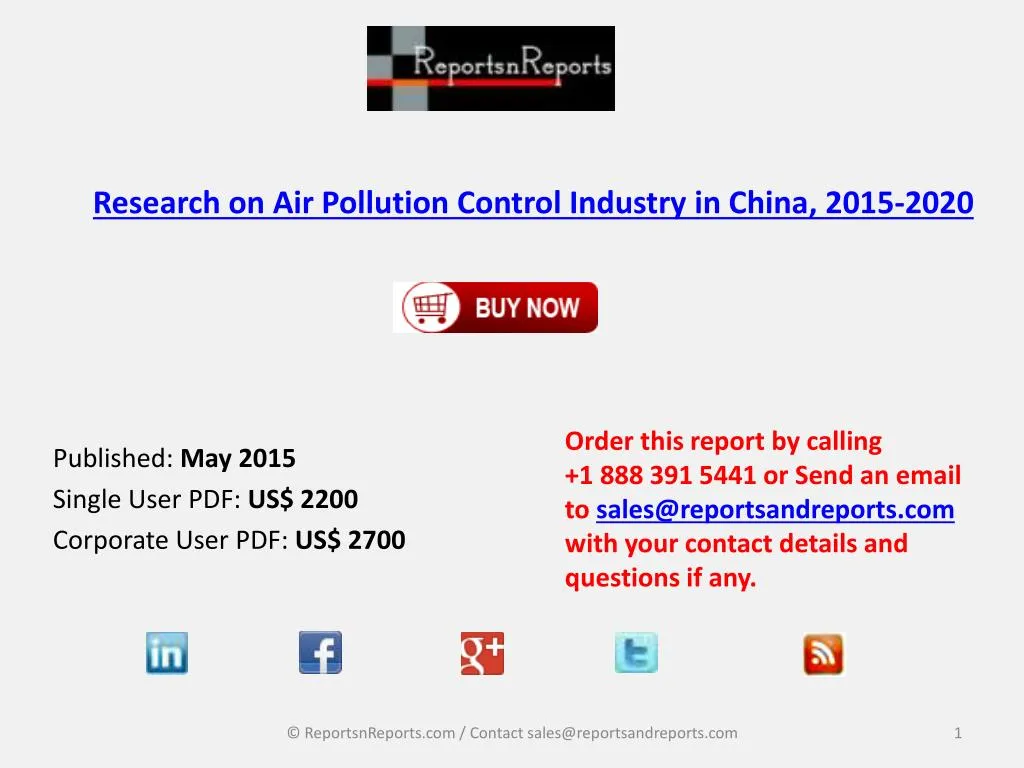 research on air pollution control industry in china 2015 2020