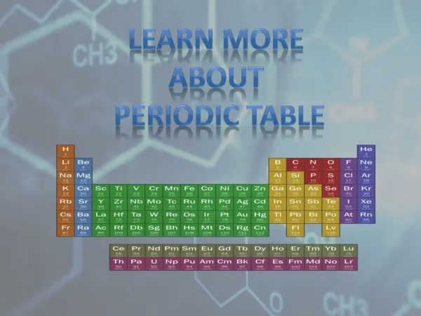 Learn More About Periodic Table