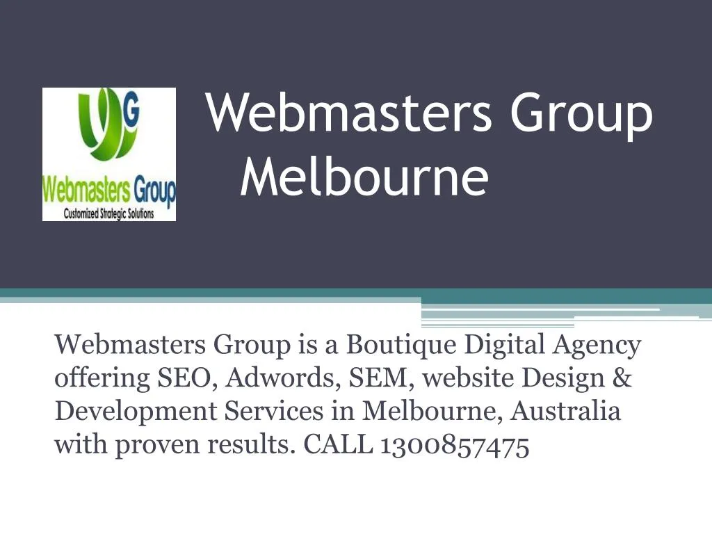 webmasters group melbourne