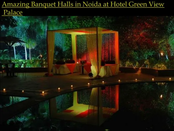 Amazing Banquet Halls in Noida at Hotel Green View Palace