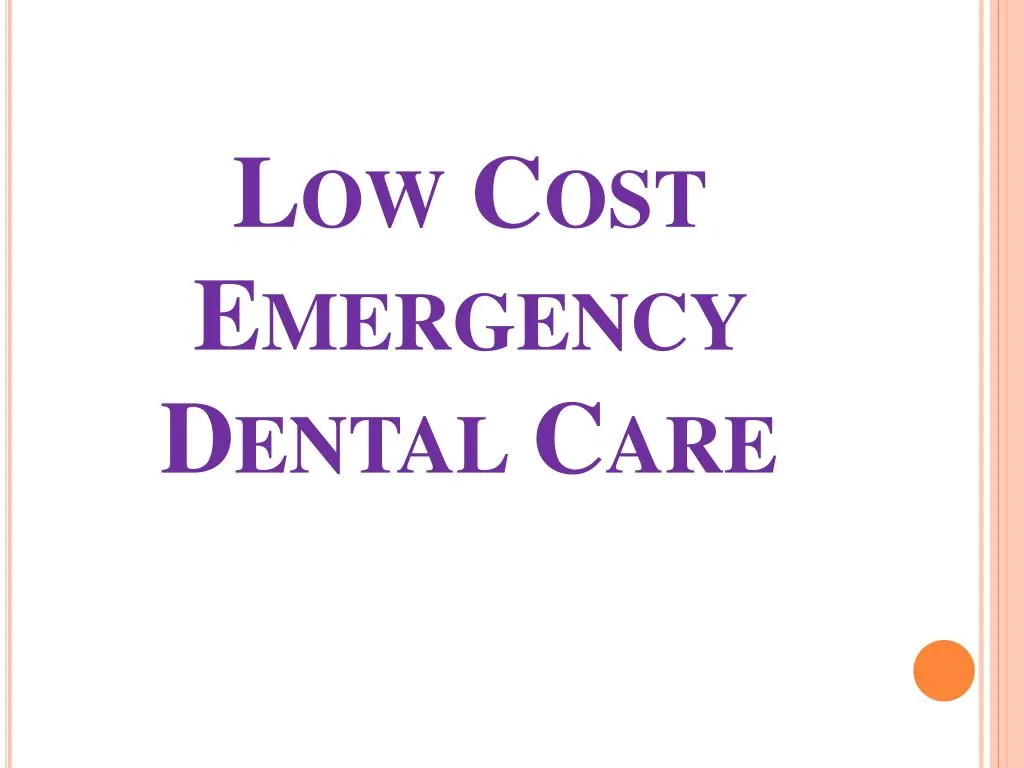 low cost emergency dental care