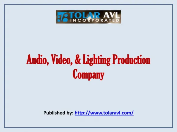 Audio, Video, & Lighting Production Company