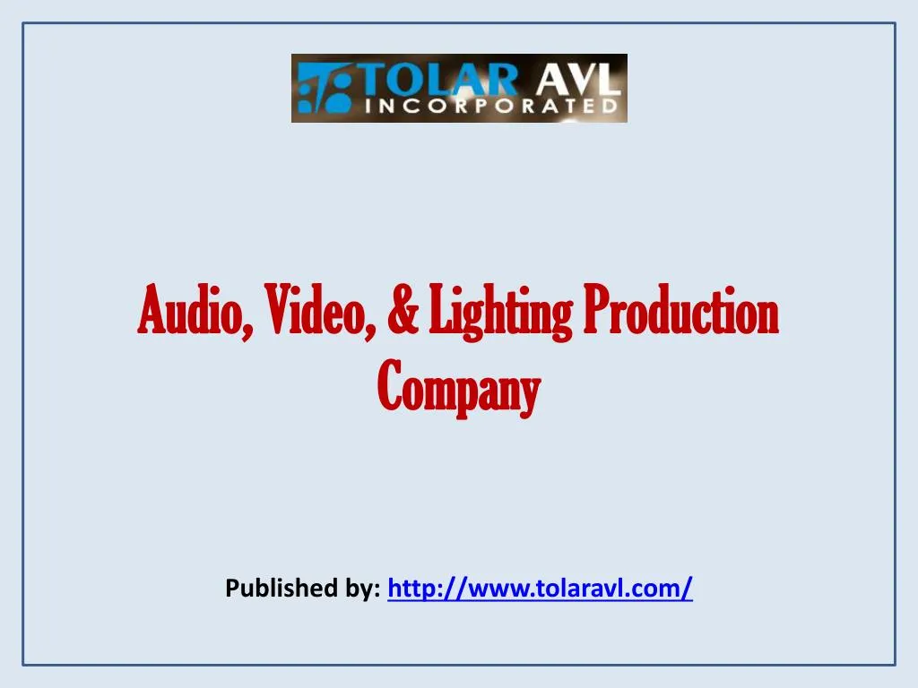 audio video lighting production company