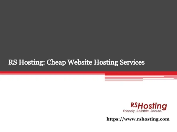 RS Hosting: Cheap Website Hosting Services UK