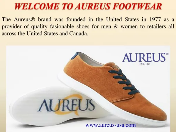WELCOME TO AUREUS FOOTWEAR