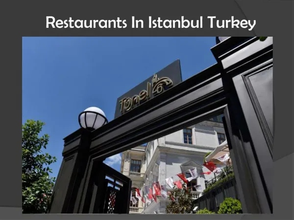 Restaurants in istanbul turkey