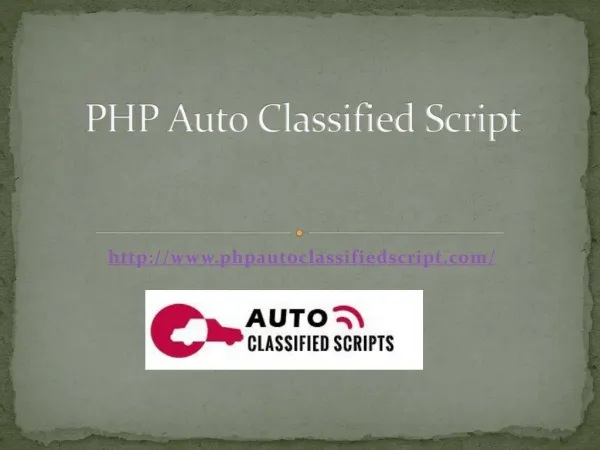PHP Auto Classified Script