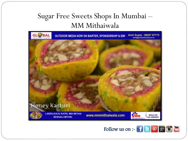 Sugar Free Sweets Shops In Mumbai - MM Mithaiwala