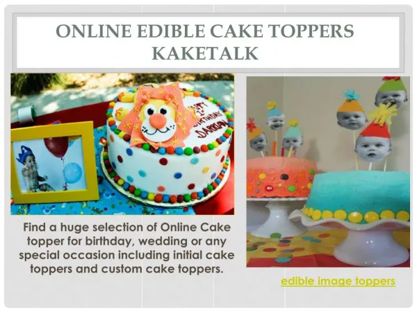 Online Edible Cake Toppers