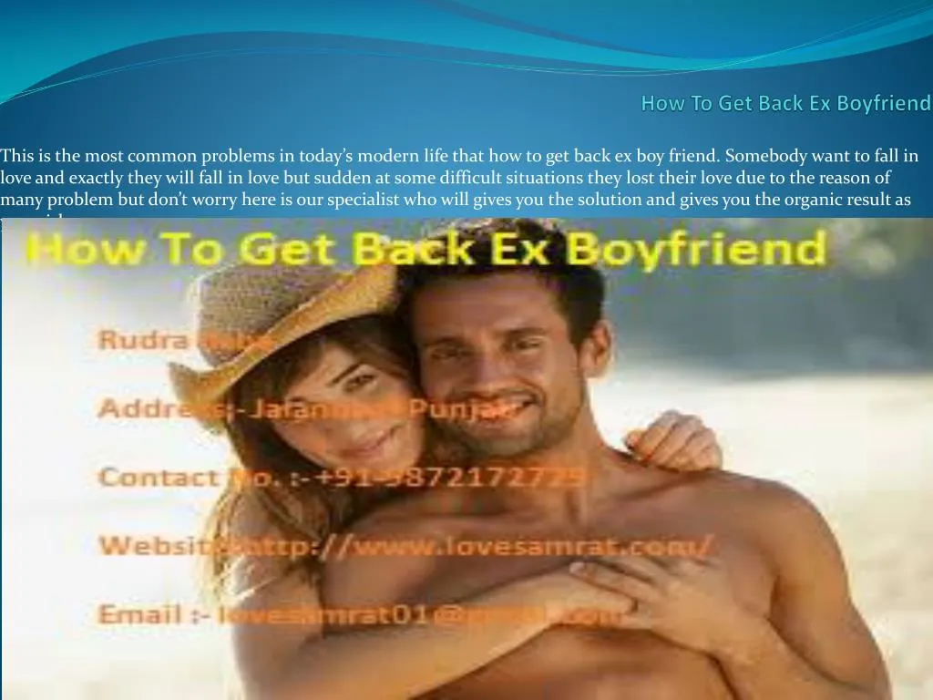 how to get back ex boyfriend