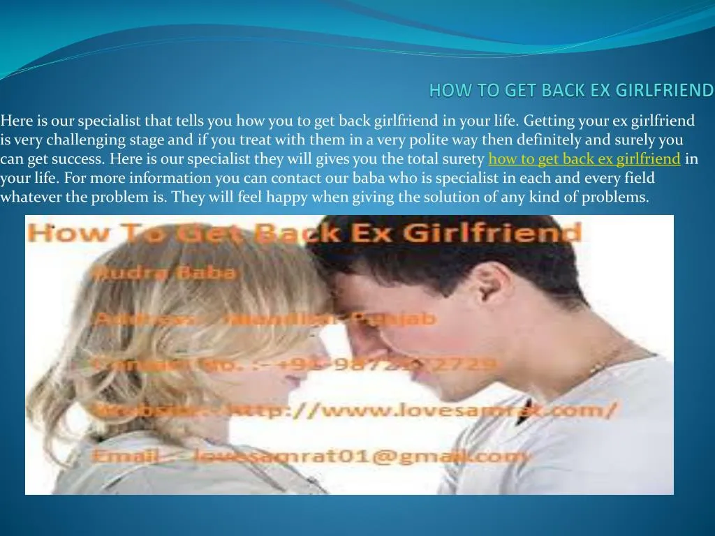 how to get back ex girlfriend
