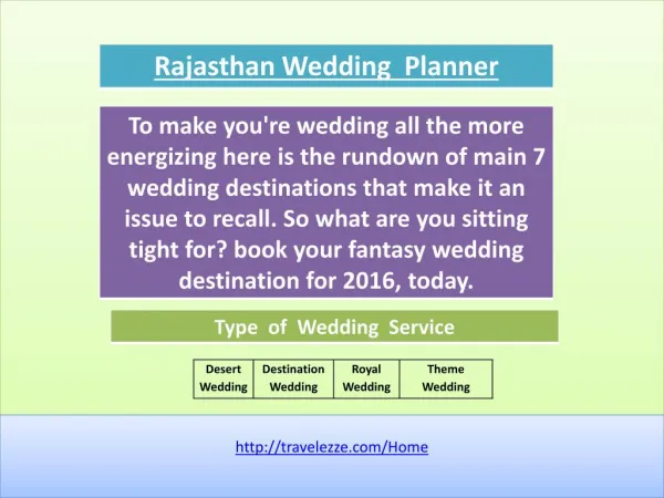 Rajasthan Wedding Planner