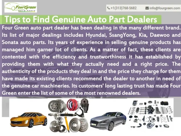 Tips to Find Kia Auto Part Dealers Online