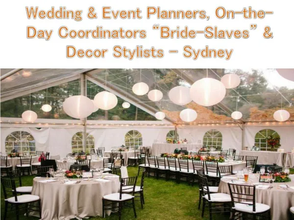 Have Peace of Mind By Hiring a Diligent Sydney Wedding Coordinator