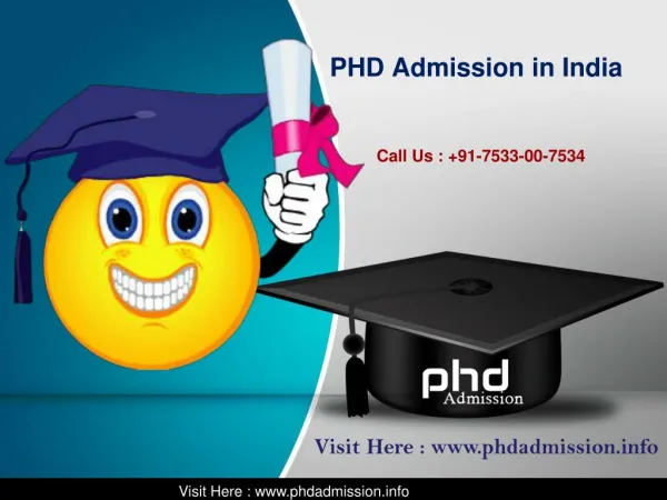 PhD Admission in India @ 7533-00-7534