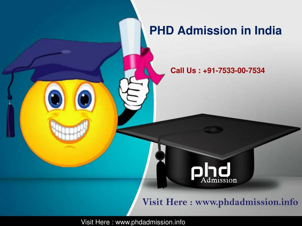 phd admission in india