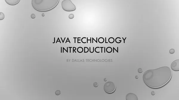 Java Training at Dallas Technologies