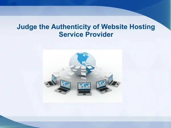 Monitoring the authenticity of Web Hosting Service Provider