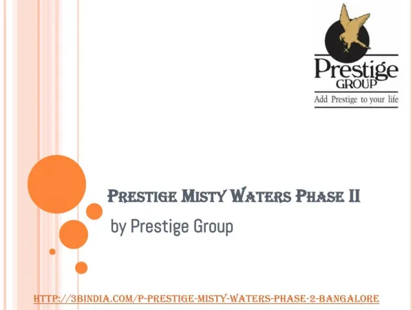 Prestige Misty Waters Phase II Hebbal Bangalore - New Launch Project