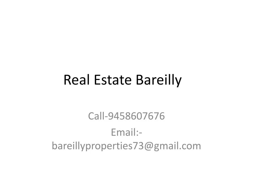 real estate bareilly