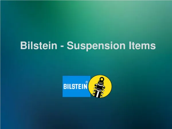 Bilstein - Suspension Items