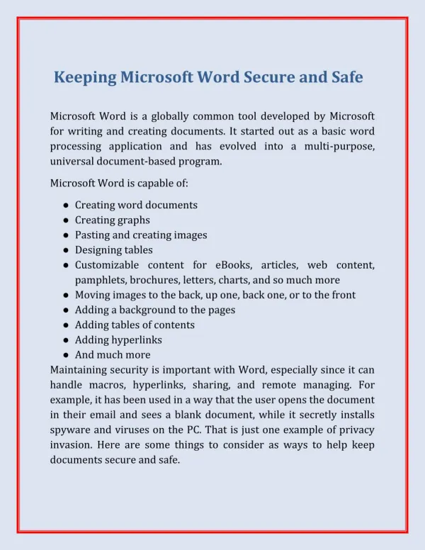 RaisingTheBar-Keeping Microsoft Word Secure and Safe