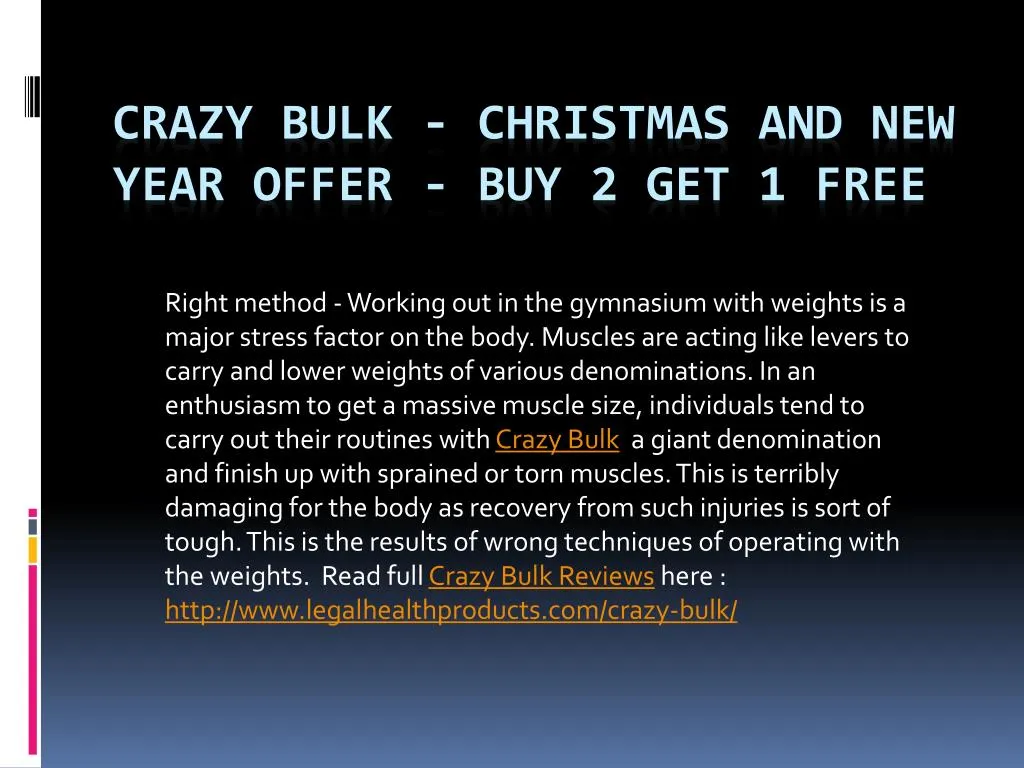 crazy bulk christmas and new year offer buy 2 get 1 free