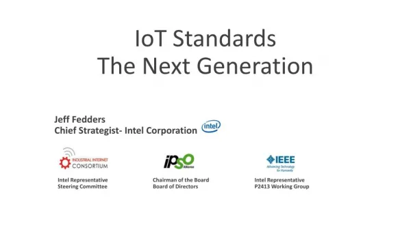 IoT StandardsThe Next Generation