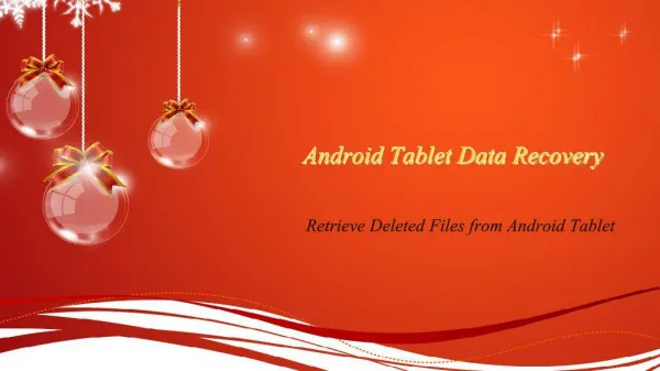 Recovery Deleted Files from Android Tablet