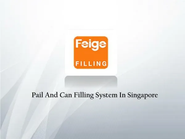 Pail Filling Singapore