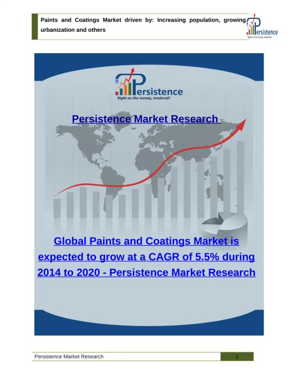 Paints and Coatings Market : Size, share, Trends Analysis to 2020