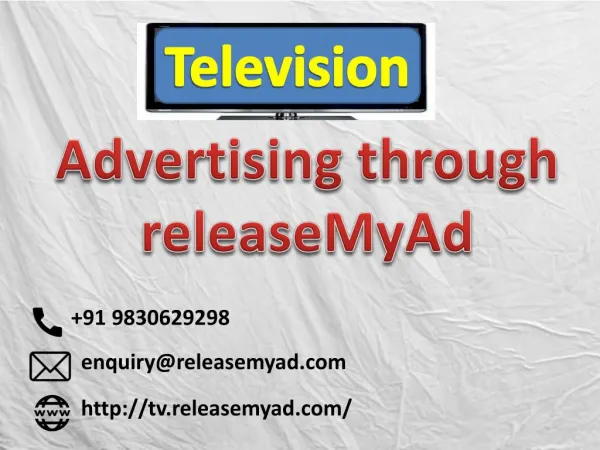 Book your TV ads online with releaseMyAd without extra cost.