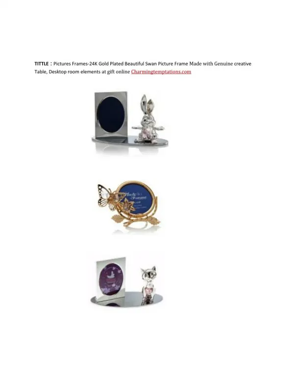 Gold Plated Figurines, Ornaments, Music Box, Night Lights, Picture Frames, Wind Chimes 24K at gift online Charmingtempta