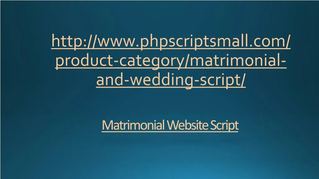 http www phpscriptsmall com product category matrimonial and wedding script